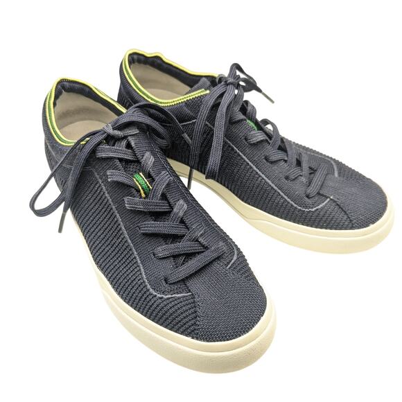 Rothy's Navy Blue The Laceup Sneaker Mesh Upper Women's Size 8 - Picture 1 of 9